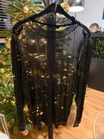 Zwarte blouse met gouden stippen maat 48 MS Mode, Kleding | Dames, Tops, Maat 38/40 (M), Zwart, Ophalen of Verzenden, Zo goed als nieuw