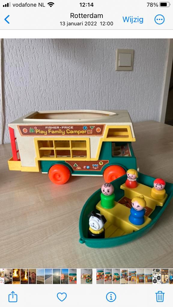 Fisher Price Family Camper net boot, Kinderen en Baby's, Speelgoed | Fisher-Price, Zo goed als nieuw, Speelset, Ophalen