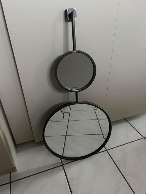 Unieke Stalen Spiegel – Twee Cirkels, Dubbel Stijlvol!, Huis en Inrichting, Woonaccessoires | Spiegels, Nieuw, Minder dan 50 cm