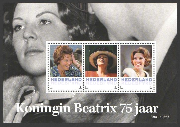 Postzegels Koning Beatrix 75 jaar (2), Postzegels en Munten, Postzegels | Nederland, Postfris, Na 1940, Ophalen of Verzenden