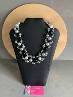 Nieuw! Stoere wit/ zwart/ grijze ketting, Ophalen of Verzenden, Nieuw, Overige materialen, Verstelbaar
