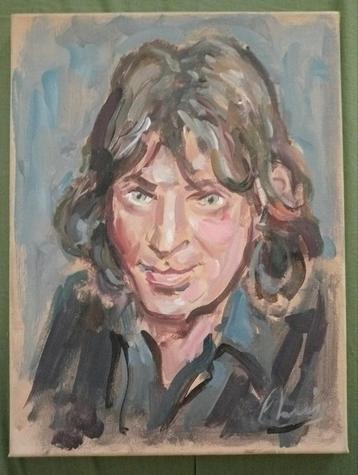 Portret Mathijs van Nieuwkerk - Olieverf beschikbaar voor biedingen