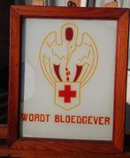~1920 Hand geschilderd op glas, Wordt Bloedgever, Belgie, Ophalen of Verzenden