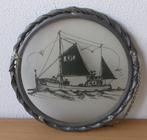 Raamhanger Boot met sierrand - Glas-in-Lood, Huis en Inrichting, Gebruikt, Ophalen of Verzenden, Nvt, Nvt