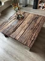 Robuuste houten salontafel - Rofra, Ophalen, Gebruikt, 150 tot 200 cm, Vierkant