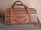 Lederen Mexicaanse tas uit de jaren 1960., Ophalen of Verzenden, Gebruikt, Bruin, Handtas