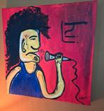 Schilderij van een zingende man (Herman Brood stijl), Ophalen of Verzenden