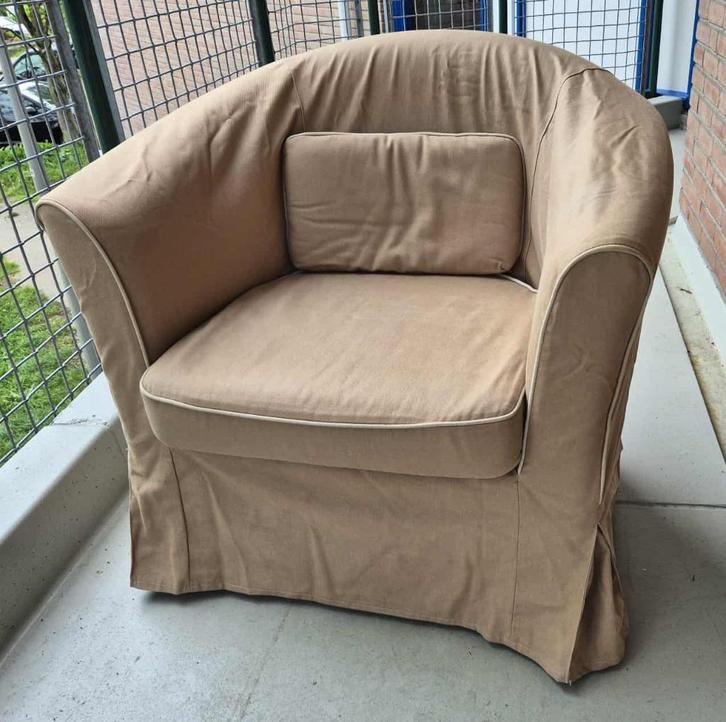 Beige fauteuil IKEA TULLSTA - 2 stuks (vraagprijs per stuk), Huis en Inrichting, Fauteuils, Zo goed als nieuw, Hout, Stof, 75 tot 100 cm