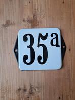 Emaille huisnummer, 35a., Antiek en Kunst, Antiek | Emaille, Ophalen of Verzenden
