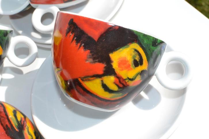 Max Pechstein kunst op een kopje Impressionisme ART servies, Antiek en Kunst, Kunst | Overige Kunst, Ophalen of Verzenden