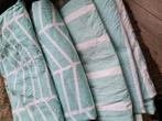 2 Hema 1-persoons turquoise dekbedhoezen, Gebruikt, Eenpersoons, Blauw, Dekbedovertrek