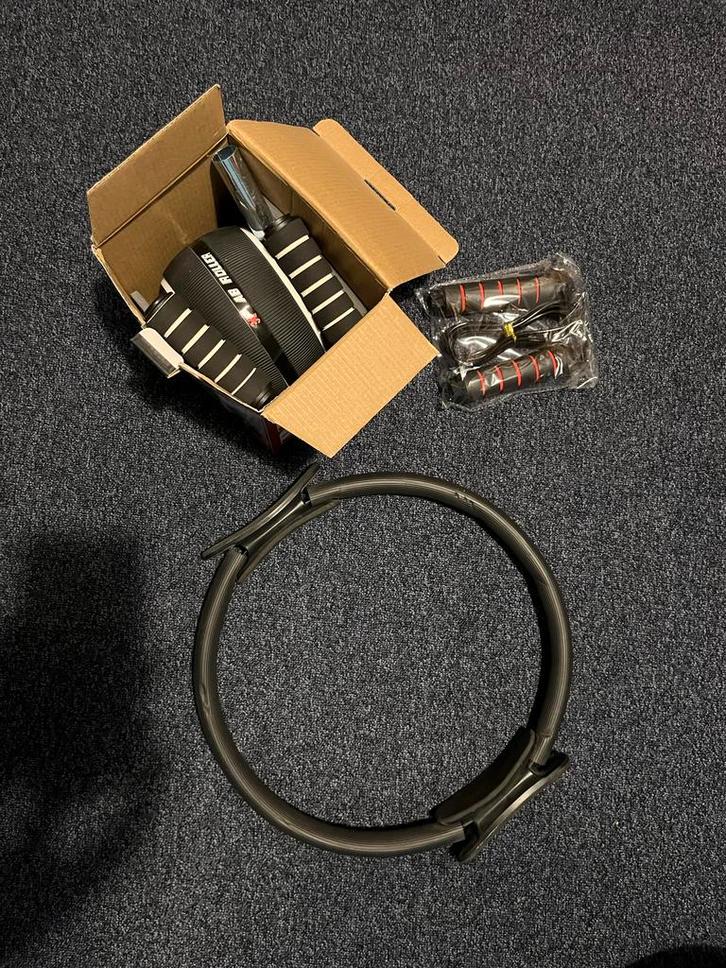 Fitness Set: Wiel, Touw & Drukstaaf, Sport en Fitness, Fitnessmaterialen, Nieuw, Buikspierwiel, Armen, Ophalen