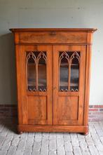 Prachtige antieke mahonie houten boekenkast, vitrine., Antiek en Kunst, Antiek | Meubels | Kasten, Verzenden