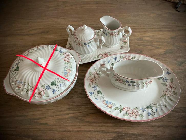 Wood & Sons Spring Fields Servies Jenny Rhodos, Huis en Inrichting, Keuken | Servies, Gebruikt, Compleet servies, Overige stijlen