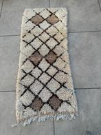 Vintage Berber Azilal wollen kleed, Gebruikt, 100 tot 150 cm, Wit, Rechthoekig