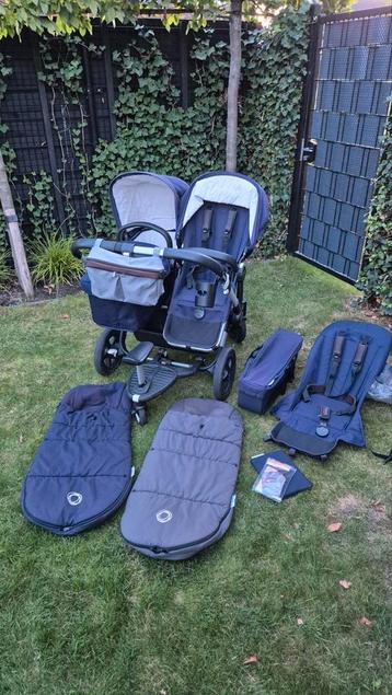 Bugaboo Donkey2 Duowagen blauw wit beschikbaar voor biedingen