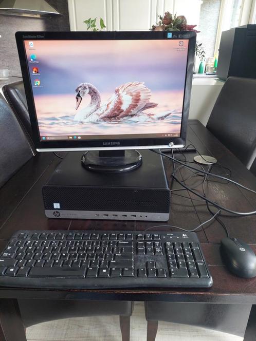 HP EliteDesk 800 G4 SFF, Computers en Software, Desktop Pc's, Zo goed als nieuw, 4 Ghz of meer, HDD, SSD, Met videokaart, Met monitor