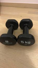 Fitness dumbells 2x 5kg, Sport en Fitness, Fitnessmaterialen, Ophalen of Verzenden, Zo goed als nieuw