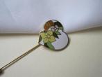 Das reverspeld  hart cloisonné emaille bloemen 6.5 cm, Verzenden, Zo goed als nieuw