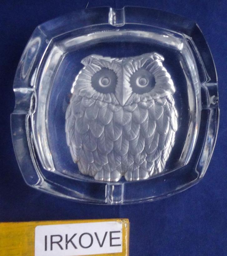 ASBAK MET PRACHTIGE UIL * Kristal *, Antiek en Kunst, Antiek | Glas en Kristal, Verzenden