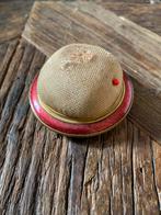 Vintage Speldenkussen met emaille rand, Ophalen of Verzenden