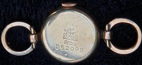 Analoog dameshorloge GOUD 14 Karaat 0,585 gekeurd LOOPT!, Sieraden, Tassen en Uiterlijk, Horloges | Antiek, Polshorloge, Overige merken