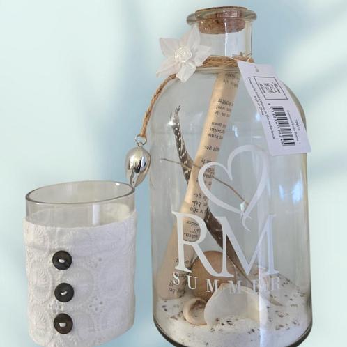 Rivièra maison summer love bottle & RM broderie votive, Huis en Inrichting, Woonaccessoires | Overige, Ophalen of Verzenden