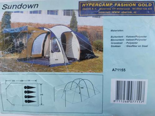 Tent 4 personen, Hypercamp Fashion Gold Sundown, Caravans en Kamperen, Tenten, tot en met 4, Gebruikt, Ophalen
