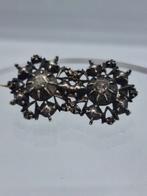 Antieke zilverenbroch en Gouden Speld met Roosdiamanten, Ophalen of Verzenden, Minder dan 4 cm, Goud, Goud