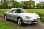 Mazda MX-5 uit 2002 | ROESTVRIJ | ERG LAGE KM | HARDTOP, Origineel Nederlands, Te koop, Zilver of Grijs, Benzine