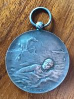 Antieke zilveren zwemmedaille 1925, Ophalen of Verzenden, Zilver