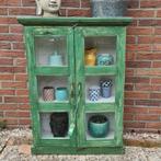 Indiaas vitrinekastje indiase kast vintage groen PTMD NIEUW, Ophalen, 50 tot 100 cm, Zo goed als nieuw, Minder dan 100 cm