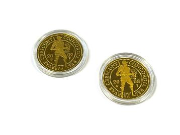 Set - 2 Dubbele Dukaten in Cassette PROOF 23.6 Karaat Goud beschikbaar voor biedingen