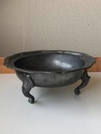 Vintage Antieke 3 poot Tinnen Fruitschaal met Tin Markering, Ophalen of Verzenden