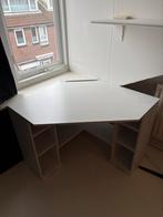 Hoekbureau + bureaustoel + ventilator, Ophalen, Gebruikt, Bureau