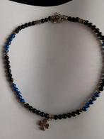 Ketting Onyx & Lapis Lazuli 45cm, Zwart, Nieuw, Ophalen of Verzenden, Steen of Mineraal