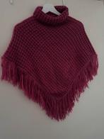 Donker roze gebreide cape, Meisje, Trui of Vest, Ophalen of Verzenden, Zo goed als nieuw