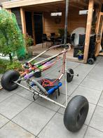Blokart zeilwagen rvs op basis van Peter Lynn kart, Watersport en Boten, Zeilen en Zeiltoebehoren, Gebruikt, Minder dan 15 m²