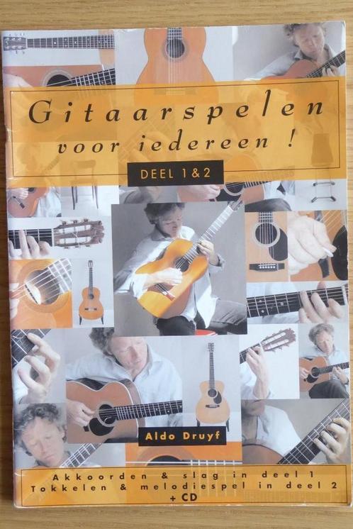 Gitaarspelen voor iedereen! deel 1 en 2 - Aldo Druyf, Muziek en Instrumenten, Bladmuziek, Zo goed als nieuw, Les of Cursus, Populair