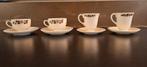 Wedgwood Briar Rose 2 theekop en 2 koffiekop en schotels, Ophalen of Verzenden, Zo goed als nieuw, Overige stijlen, Kop(pen) en/of Schotel(s)
