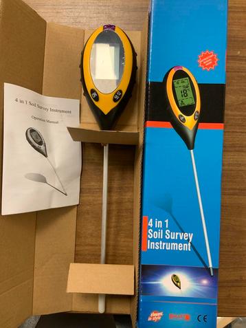 4-in-1 Bodemtester - Vochtigheid, pH, Temperatuur beschikbaar voor biedingen