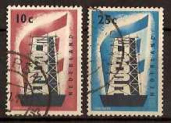 Nederland NVPH nr 681/2 gestempeld Europazegels 1956, Postzegels en Munten, Postzegels | Nederland, Gestempeld, Na 1940, Verzenden
