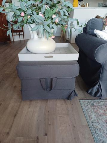 Te koop: Grijze Ektorp poef/voetenbank van IKEA - afbeelding 1