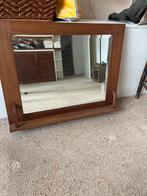 Houten Spiegel met Plankje, Ophalen, Zo goed als nieuw, 75 tot 100 cm, Minder dan 100 cm