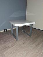 Hoogglans wit blad kleine salontafel, Ophalen of Verzenden, Zo goed als nieuw, 75 cm of meer, Rechthoekig