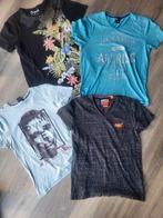 4 mooie t-shirts mt L, Refill, Jack &Jones, Super dry, p/st, Ophalen of Verzenden, Zo goed als nieuw, Blauw