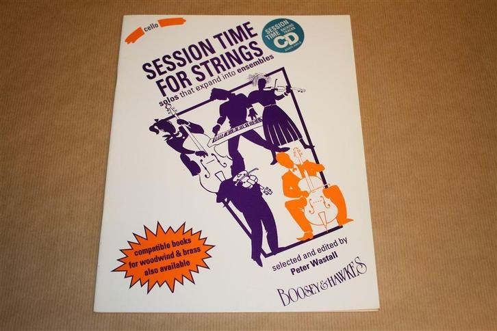 Session time for strings. Cello. Solos that expand into..., Muziek en Instrumenten, Bladmuziek, Gebruikt, Les of Cursus, Klassiek