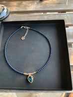 Prachtige blauwe collier van Karin Raveli, Sieraden, Tassen en Uiterlijk, Ophalen of Verzenden, Gebruikt, Blauw, Overige materialen