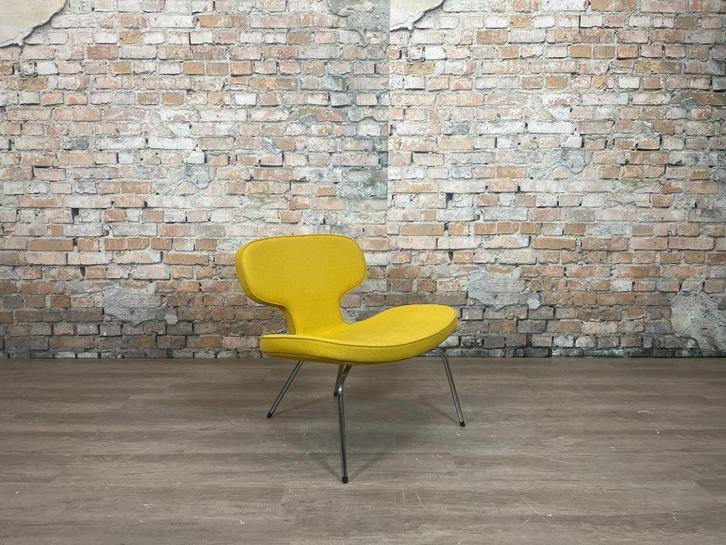 Artifort Libel geel bij TheReSaels, Huis en Inrichting, Fauteuils, Zo goed als nieuw, Metaal, Stof, 50 tot 75 cm, 75 tot 100 cm