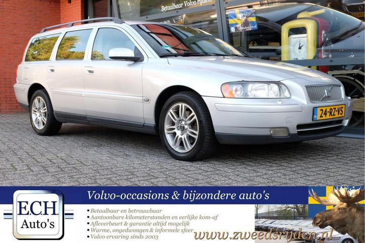 Volvo V70 2.4 170 pk Edition II, Leer, Trekhaak (bj 2005), Auto's, Volvo, Bedrijf, Te koop, V70, ABS, Airbags, Airconditioning